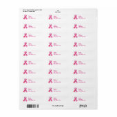 Pink Camouflage Ribbon Faith Address Labels (Vorne)