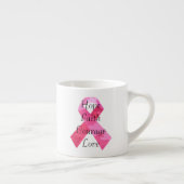 Pink Camouflage Ribbon Faith Espresso Tasse (Rechts)