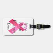 Pink Camouflage Ribbon Faith Gepäck Tag Gepäckanhänger (Vorderseite horizontal)