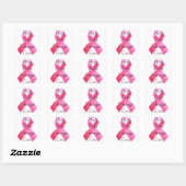 Pink Camouflage Ribbon Faith Stickers (Blatt)