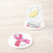 Pink Camouflage Ribbon Faith Untersetzer (Seite)