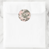 Pink Camouflage Runder Aufkleber (Tasche)
