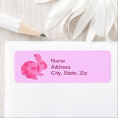 Pink Camouflage Silhouette Bunny Address Labels (Insitu)