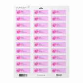 Pink Camouflage Silhouette Bunny Address Labels (Vorne)