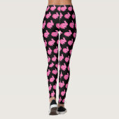Pink Camouflage Silhouette Bunny Rabbit Leggings (Rückseite)