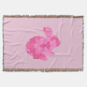 Pink Camouflage Silhouette Bunny Throw Blanket Decke (Vorderseite)