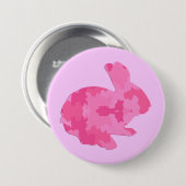 Pink Camouflage Silhouette Ostersonne Schaltfläche Button (Vorne & Hinten)