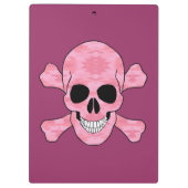 Pink Camouflage Skull and Crossbones Clipboard Klemmbrett (Rückseite)