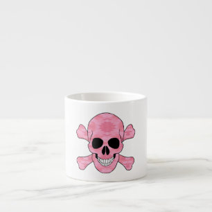 Pink Camouflage Skull and Crossbones Tasse