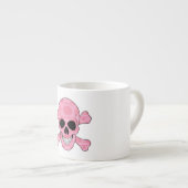 Pink Camouflage Skull and Crossbones Tasse (Vorderseite Rechts)