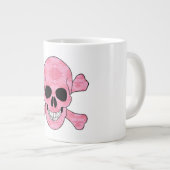 Pink Camouflage Skull and Crossbones Tasse (Vorderseite Rechts)