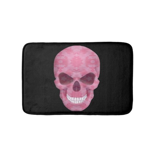Pink Camouflage Skull Bath Mat Badematte (Vorderseite)