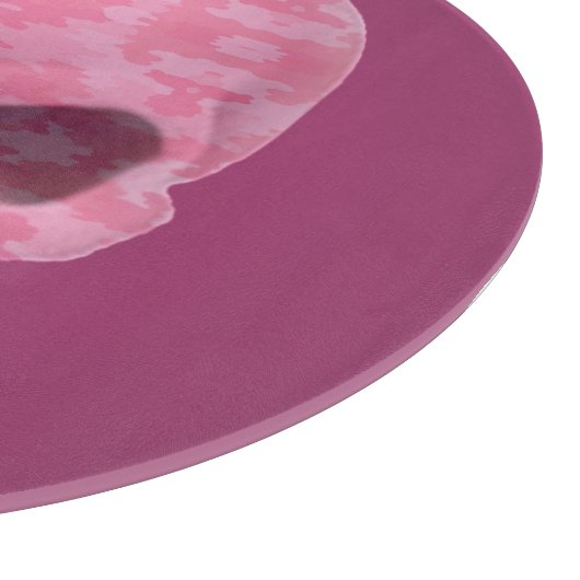 Pink Camouflage Skull Cutting Board Schneidebrett (Ecke)