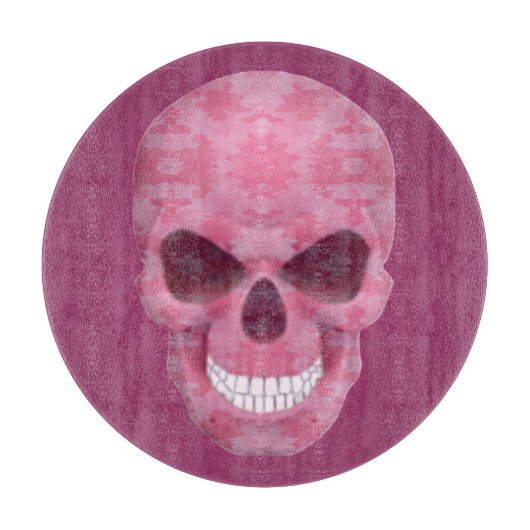 Pink Camouflage Skull Cutting Board Schneidebrett (Vorderseite)