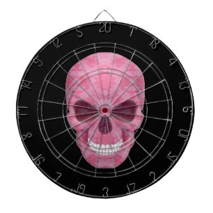 Pink Camouflage Skull Dart Board Dartscheibe