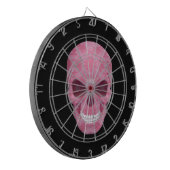 Pink Camouflage Skull Dart Board Dartscheibe (Vorderseite Links)
