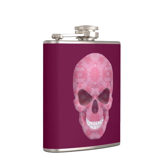 Pink Camouflage Skull Flask Flachmann (Rechts)