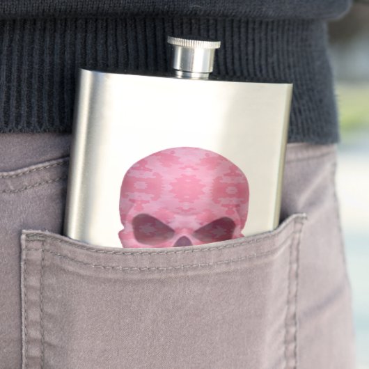 Pink Camouflage Skull Flask Flachmann (Beispiel)