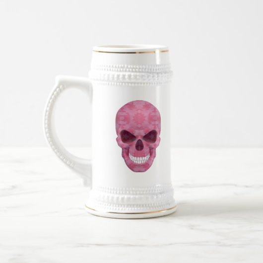 Pink Camouflage Skull Stein Bierglas (Links)