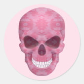 Pink Camouflage Skull Stickers (Vorderseite)