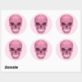 Pink Camouflage Skull Stickers (Blatt)
