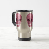 Pink Camouflage Skull Travel Mug Reisebecher (Vorderseite Links)