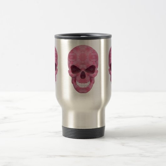 Pink Camouflage Skull Travel Mug Reisebecher (Mittel)
