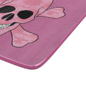Pink Camouflage Skull und Crossbones Cutting Board Schneidebrett (Ecke)