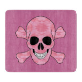 Pink Camouflage Skull und Crossbones Cutting Board Schneidebrett (Vorderseite)