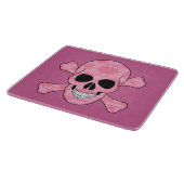 Pink Camouflage Skull und Crossbones Cutting Board Schneidebrett (Ecke)