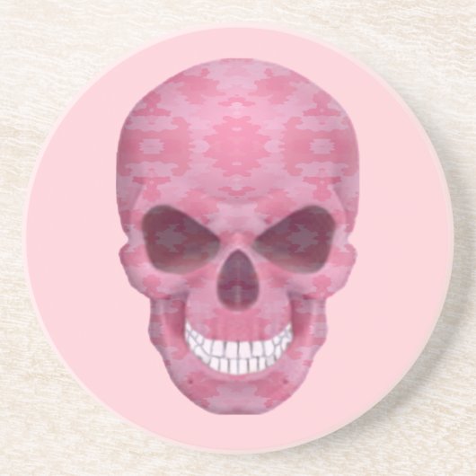 Pink Camouflage Skull Untersetzer (Vorne)