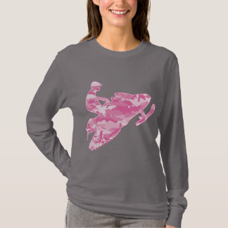 Pink Camouflage Snowmobile T-Shirt