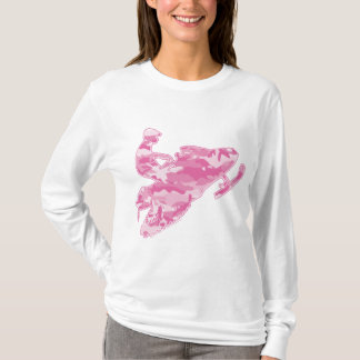 Pink Camouflage Snowmobile T-Shirt