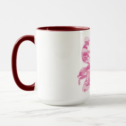 Pink Camouflage Snowmobile Tasse (Links)