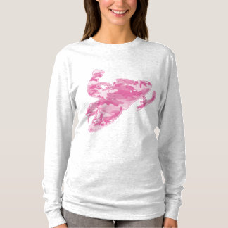 Pink Camouflage Snowmobiler T-Shirt