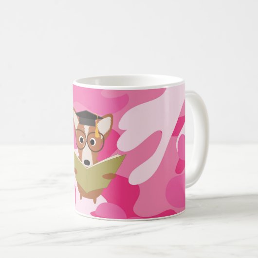 Pink-Camouflage-Studie Hunde Tasse (VorderseiteRechts)