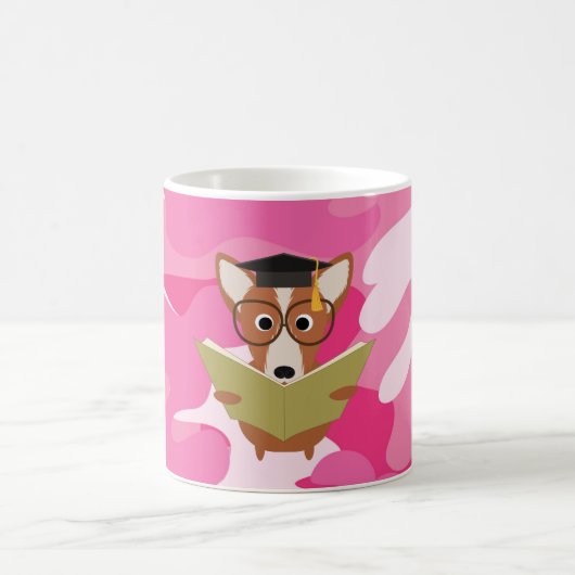 Pink-Camouflage-Studie Hunde Tasse (Mittel)