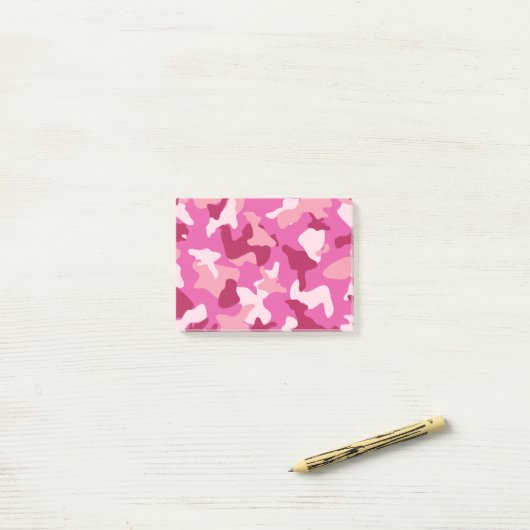 Pink-Camouflage-Tarnmuster Post-it Klebezettel (Auf Schreibtisch)