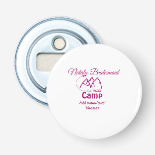 Pink Camp Bridesmaid geben Name Datum Jahr Bachelo Flaschenöffner
