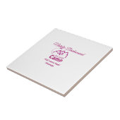 Pink Camp Bridesmaid geben Name Datum Jahr Bachelo Fliese (Seite)