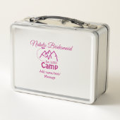 Pink Camp Bridesmaid geben Name Datum Jahr Bachelo Metall Brotdose (Rückseite)