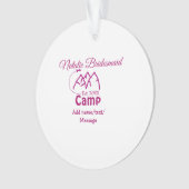 Pink Camp Bridesmaid geben Name Datum Jahr Bachelo Ornament (Vorderseite)