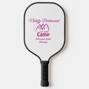 Pink Camp Bridesmaid geben Name Datum Jahr Bachelo Pickleball Schläger