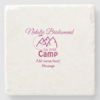 Pink Camp Bridesmaid geben Name Datum Jahr Bachelo