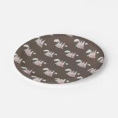 Pink Camper Camping Geburtstagsparty Pappteller (Schrägansicht)