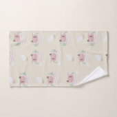 Pink Camper Earthy Pattern Badhandtuch Set (Handtuch)
