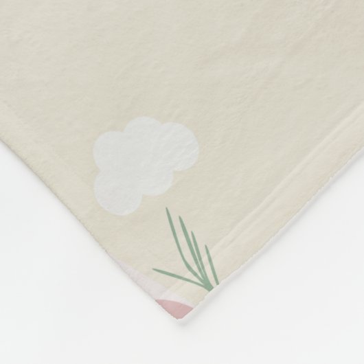 Pink Camper Earthy Pattern Fleecedecke (Ecke)