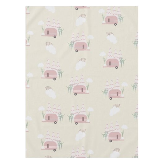 Pink Camper Earthy Pattern Tischdecke (Vorderseite)