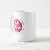 Pink Cancer Zodiac Star Sign Personality Eigenscha Kaffeetasse (Vorderseite Links)
