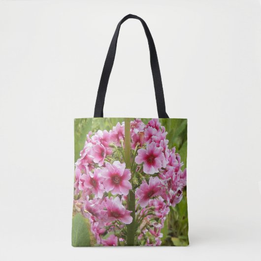 Pink Candelabra Primula Floral Tasche (Vorderseite)